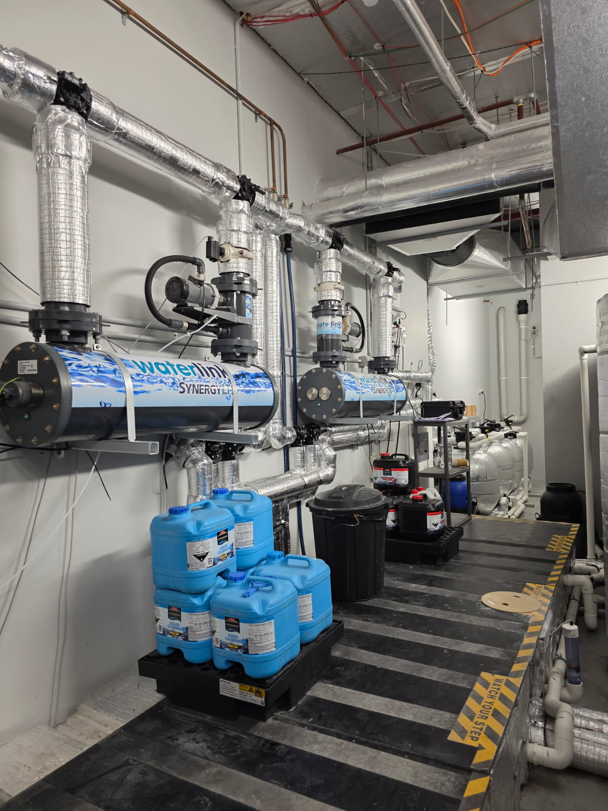 Commercial plant equipment installed for a plunge system